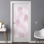 Window Privacy Film Frosted, Pink Yellow Palm Trees Tropical Non-Adhesive Static Cling Window Tint, Summer Beach Botanical Insulated Windows Frosted Films for Living Room, 35.4 x 78.7 Inches - Image 3