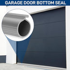 16.5FT Garage Door Bottom Seal Rubber 0.19" P Bulb Bottom Garage Weather Stripping for Single Channel, Flexible Weatherproof Replacement Strip Seal Fits 16.5FT Wide (16.5FT, Gray) - Image 7