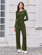 Ekouaer Two Piece Sets for Women Fall Lounge Sets Casual Matching Outfits - Image 3