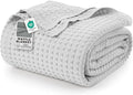 Utopia Bedding 100% Cotton Waffle Blanket Queen Size Silver, 90x90 Inch by UTOPIABEDDING
