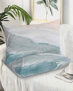 DecorLovee Summer Beach Queen Pillow Cases Set of 2 - Microfiber Bed Throw Pillow Covers, Ocean Nautical Coastal Seaside Aqua Beige Decorative Lumbar Pillow Cover with Envelope Closure for Sofa/Travel by DecorLovee