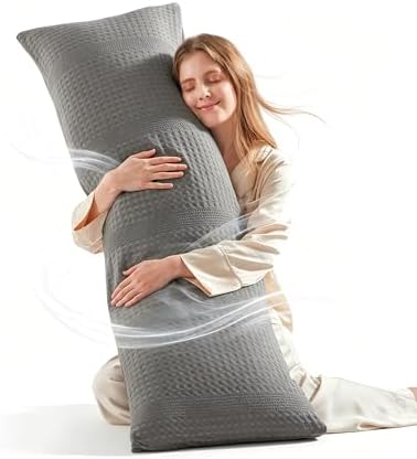 YZ HOME Waffle Weave Body Pillow for Adults, Memory Foam Insert by YZHOME