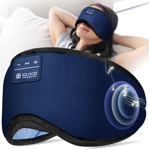 LOVE EYE Sleep Headphones Bluetooth 5.4 Sleeping Eye Mask Wireless Music Earphones with HD Speakers for Side Sleepers Total Blackout Cotton Mask for Travel, Home, Office, Unique Gifts - Image 3