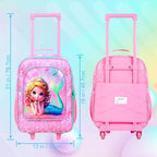 Kids Luggage for Girls 18", 2PCS Carry-on Suitcase Mermaid Set Pink - Image 4