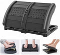Ergonomic Foot Rest Under Desk, Foldable & Portable 7-Level Foot Stool, Dual-Side Massage Surface, Under Desk Footrest for Office, Home, Car by JforSJizT