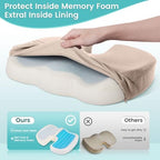 Gel Seat Cushion, Cooling Memory Foam Cushion for Office Chair, Khaki - Image 4