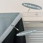 AJAZZ 100% Blackout Shades Window Cover Self Adhesive Curtains Sticky Curtain Portable Easy Open Black Out Curtains for Bedroom Living Room No Drilling (Silver Grey, 59" W x 84" L 1 Panel) - Image 3