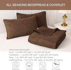Exclusivo Mezcla 3-Piece Soft Quilts Queen Size Bedding Set, Brown - Image 6