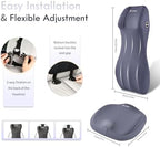FLORICH Ergonomic Car Seat Cushion and 2-in-1 Lumbar Support Pillow Headrest Memory Foam Car Cushion Back Support Neck Pillow Driving Lumbar Seat Cushion for Truck Driver Sciatica Pain Relief, Blue - Image 6