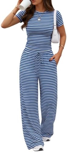 Trendy Queen Women's 2 Piece Matching Summer Lounge Set with Pockets by TrendyQueen