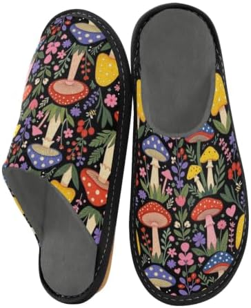 House Slide Slippers Mushroom Pattern Colorful by OrderNow