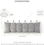 Pat. Pend. Full Body Pillow for Adults, 59 Inch, Zinc Gray - Image 5