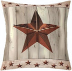 Feelyou Star Pattern Throw Pillow Covers Decorative Soft 16" x 16" Inches - Image 4