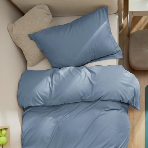 Bedsure Twin/Twin XL Duvet Cover, Double Brushed Bedding Set, Dusty Blue - Image 3