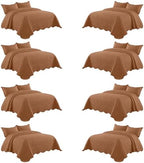 IR Imperial Rooms King Quilt Rust Leaf 8 Pack for Hotel Guest Bedroom by IRImperialRooms