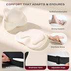 Coverado Car Seat Cushion and Lumbar Support Pillow, Memory Foam Cooling Silk, Ergonomic Support for Back Pain Relief, Seat Cushion for Car Driver & Office Chair Universal Fit Black&Gray - Image 6