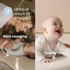 snuggle me Organic Newborn Baby Infant Lounger Pillow & Travel Bag - Sage - Image 6