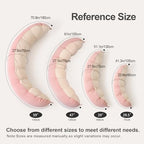 Peallow(Pat. Pend) – Long Round Body Pillow for Adults, Bolster Pillow for Sleeping, Soft and Supportive Pillow for Sleeping & Lumbar Support(Blush Pink,59") - Image 2