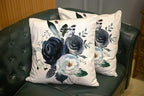 EMMTEEY Black Grey White Roses Watercolor Floral Pillow Covers - Image 6