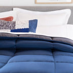 Linenspa All-Season Down Alternative Comforter, Navy/Graphite, Twin XL - Image 5