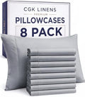 King Pillow Cases - 8 Pack Soft Pillowcase Covers - 20" x 40" (Steel Blue) by CGKUnlimited