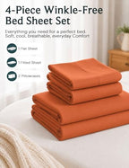 Full Size Sheets, Cooling & Soft Deep Pocket Bed Sheet Set, 4PC - Image 6