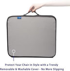 Ifoam Gel Infused Memory Foam Layer Wheelchair Cushion - Seat Cushion for Wheelchair-Office Chair, Kitchen Chair-Pressure Sore and Tailbone Pain Relief-High Dense Polyfoam Base (Black, 20×18×3 inch) - Image 4