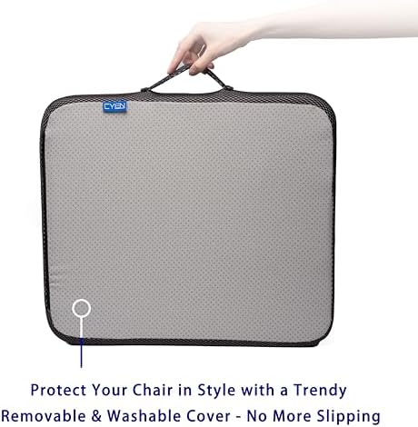 Ifoam Gel Infused Memory Foam Layer Wheelchair Cushion - Seat Cushion for Wheelchair-Office Chair, Kitchen Chair-Pressure Sore and Tailbone Pain Relief-High Dense Polyfoam Base (Black, 20×18×3 inch) - Image 4