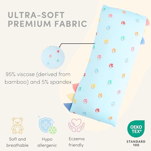 SnuggleBuddy – Self-Soothing Toddler Pillow with Pillowcase | Soft Breathable Viscose from Bamboo Kids Travel Pillow | Eczema-Friendly, Washable Sleep Companion (Ages 2-8) (Small) - Image 4