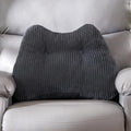 Lumbar Support Pillow for Recliner Chair/Accent Chair/Couch/Office Chair, Tufted Corduroy Back Support Cushion for Elderly, M-Shaped Recliner Cushions for Back Rest, Pain Relief, Reading, Dark Grey by HIGOGOGO