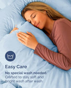 King Pillow Cases - 10 Pack Soft Pillowcase Covers - 20" x 40" (Sky Blue) - Image 6