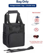 BoomBa Padded Carrying Case Compatible with PureWick PW100 Urine Collection System, 600D Oxford Storage Bag with Shoulder Strap, Front Pocket and Side Mesh Pocket, Black Bag Only - Image 7