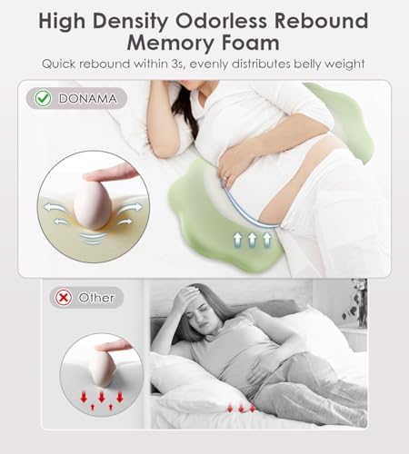 DONAMA Memory Foam Pregnancy Pillow for Sleeping, Cooling Maternity Pillow - Image 4