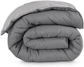 Bare Home California King Comforter - Reversible Colors - Goose Down Alternative - Ultra-Soft - Premium 1800 Series - All Season Warmth - Bedding Comforter (California King, Grey/Light Grey) by BareHome