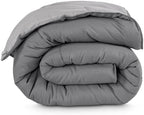 Bare Home California King Comforter - Reversible Colors - Goose Down Alternative - Ultra-Soft - Premium 1800 Series - All Season Warmth - Bedding Comforter (California King, Grey/Light Grey) by BareHome