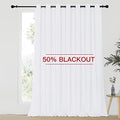 NICETOWN Sliding Door Curtain Extra Wide and Long, Thermal Insulated Large Curtain for Windows Energy Saving Patio Door Panel for Villa/Hall, White, 100 inch Wide x 120 inch Long, 1 Panel by NICETOWN