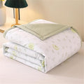 Coverless Duvet Single Double King Size, Reversible Summer Quilted Duvet Cosy and Lightweight Quilt Breathable Bedspreads Quilted Throw for Beds,Green 5,150 * 200cm by Unknown