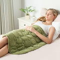 Wemore Weighted Lap Blanket 7lbs, 24"x29" Small Travel Blankets for Adults by WemoreDirect