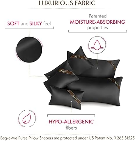 Bag-a-Vie Purse Pillow Shaper Insert - Luxury Purse and Handbag Shapers [5-Pack] Black - Image 4