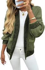 Saodimallsu Womens Open Front Cardigans Waffle Knit Sweaters with Pockets by Saodimallsu