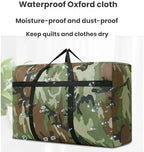 Camouflage Heavy Duty Moving Bags with Zippers, Waterproof 600D Oxford Cloth Storage Bag for Clothes Comforters Bedding, Extra Large Reusable Moving Totes with Reinforced Handles (X-Large) - Image 3