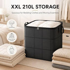 Dust-Proof Comforter and Bedding Organizer, Foldable Outdoor Cushion Storage Bag Travel Bag, Moving Storage Bins, Reinforced Handles ，3pcs：M (19.7 x 15.7 x 19.7 inches) - Image 2