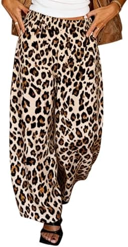 Tankaneo Womens Wide Leg Palazzo Pants Barrel Baggy Trousers with Pockets by TANKANEO