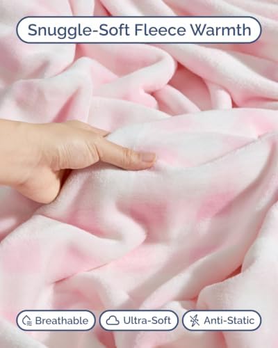 Pink Checkered Blanket Kids Size - Flannel Fleece Luxury Kids Blanket - Image 3
