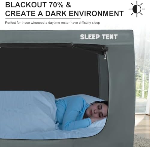 Full Bed Tent Canopy for Kid Adult, Indoor Privacy Dream Blackout Tents - Image 2