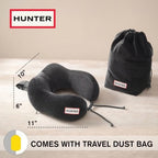 Hunter Ellis Contour Travel Neck Pillow, Black, 11" x 10" x 6" - Image 2