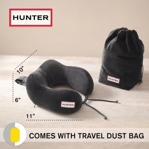 Hunter Ellis Contour Travel Neck Pillow, Black, 11" x 10" x 6" - Image 2
