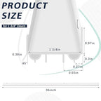 Lineshading 4 Sets Door Sweep Plastic PVC 1 3/4" x 36" Slide on Bottom Exterior Door Seal Strip for Weather Stripping Draft Stopper (White) - Image 2