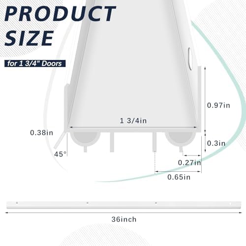 Lineshading 4 Sets Door Sweep Plastic PVC 1 3/4" x 36" Slide on Bottom Exterior Door Seal Strip for Weather Stripping Draft Stopper (White) - Image 2