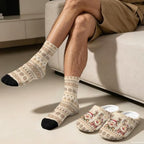 Christmas Fuzzy Slipper with Socks for Women Men Warm House Slipper and Socks Cozy Fuzzy Slippers for Indoor - Image 4